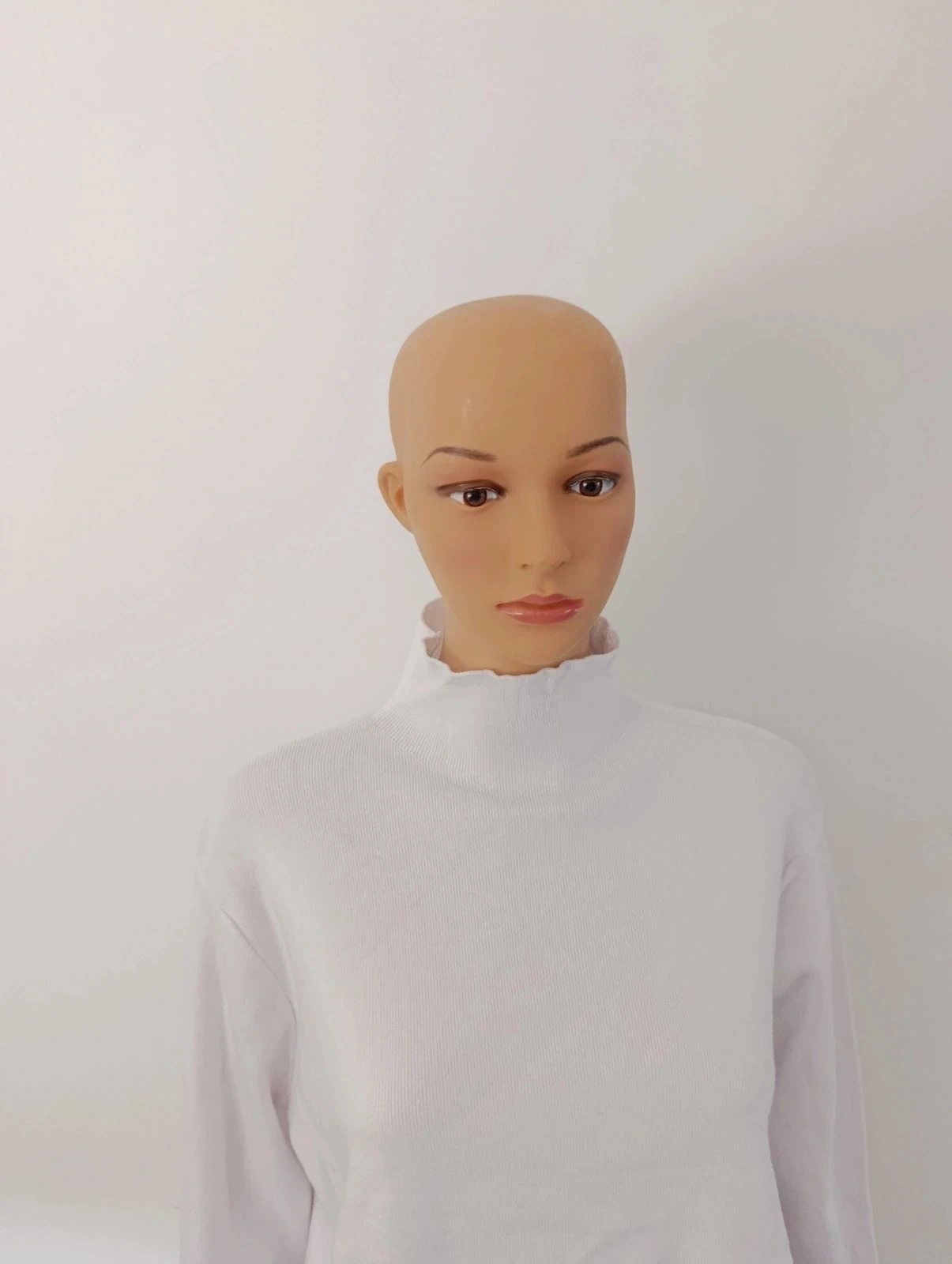 Witte opstaande kraagtrui Van Der Rock M/L – zachte stof – oversized – photo 2